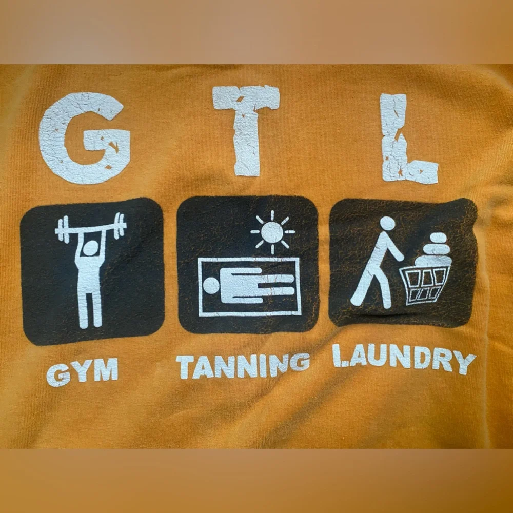 2010 Jersey Shore GTL Gym Tanning Laundry MTV orange logo beach towel